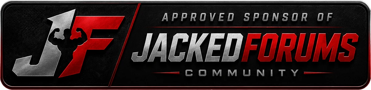 Horizontal Approved Sponsor of Jacked Forums badge, 1200 by 294 pixels