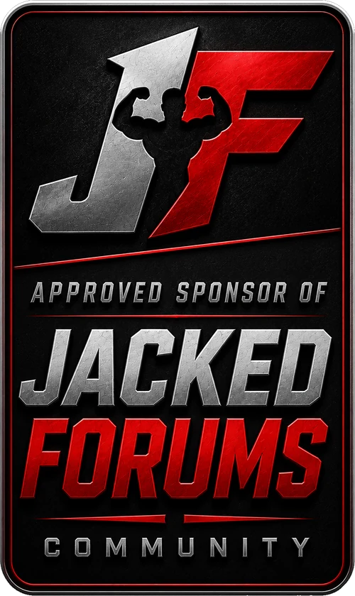 Vertical Approved Sponsor of Jacked Forums badge, 500 by 840 pixels
